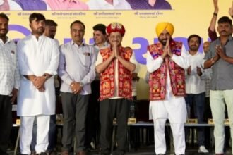 भाजपा ने वादा के बाद भी नर्मदा का पानी हर खेत तक नहीं पहुंचाया जबकि हमने पंजाब में 78 फीसद खेतों तक नहरी पानी पहुंचा दिया: भगवंत सिंह मान