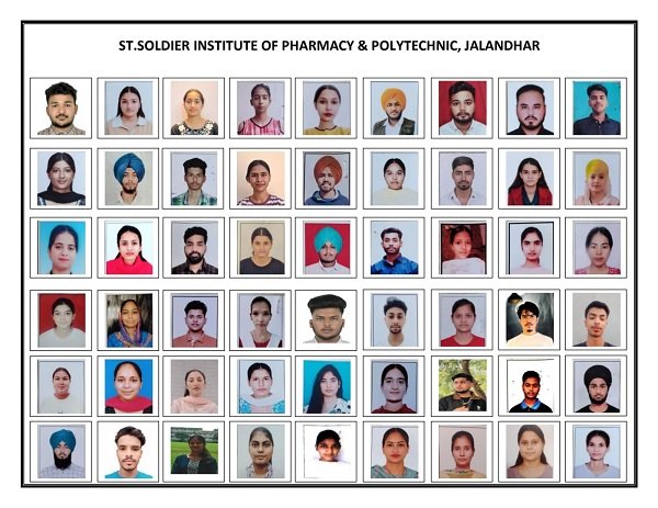 सेंट सोल्जर इंस्टीट्यूट ऑफ फार्मेसी एवं पॉलिटेक्निक, जालंधर के विद्यार्थियों ने PSBTE ऑड सेमेस्टर परीक्षाओं में शानदार प्रदर्शन किया