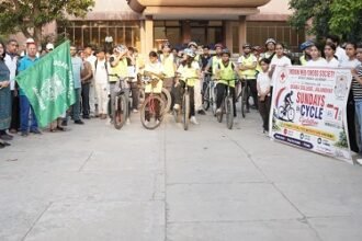 विश्व साइकिल दिवस के मौके पर निकाली गई साइकिल रैली